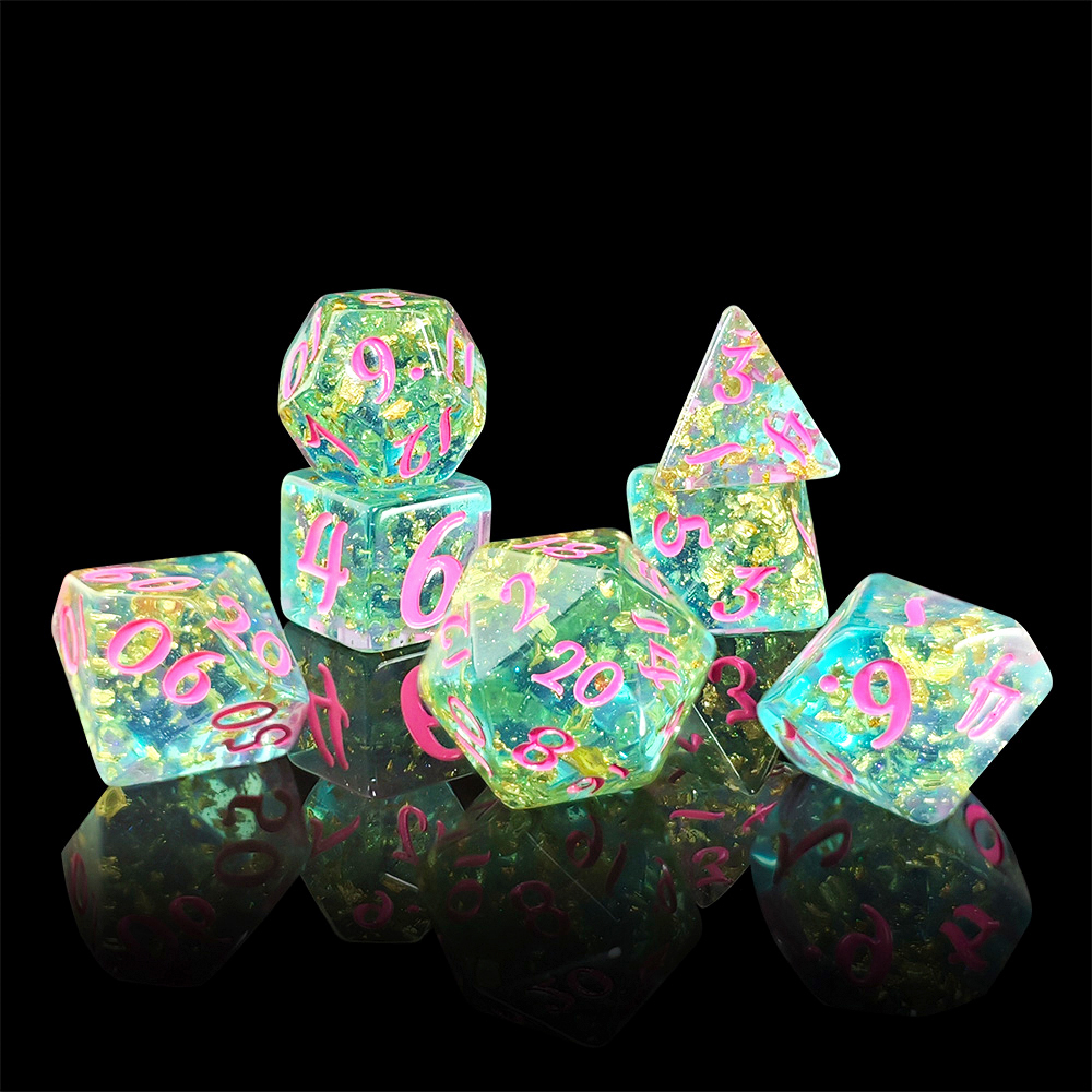 Board Game Dnd - 7 unids/set de dados de resina