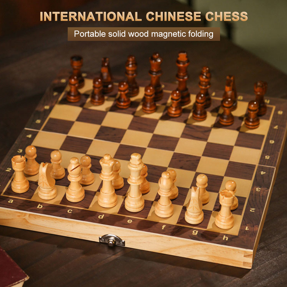 Chess Set Wooden - Tablero de ajedrez grande para desarrollar