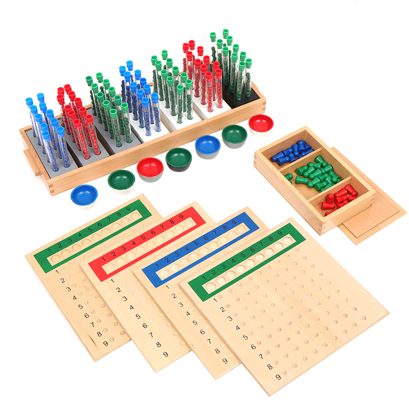 Board Game Youtube - Materiales matemáticos Montessori, tubos de División