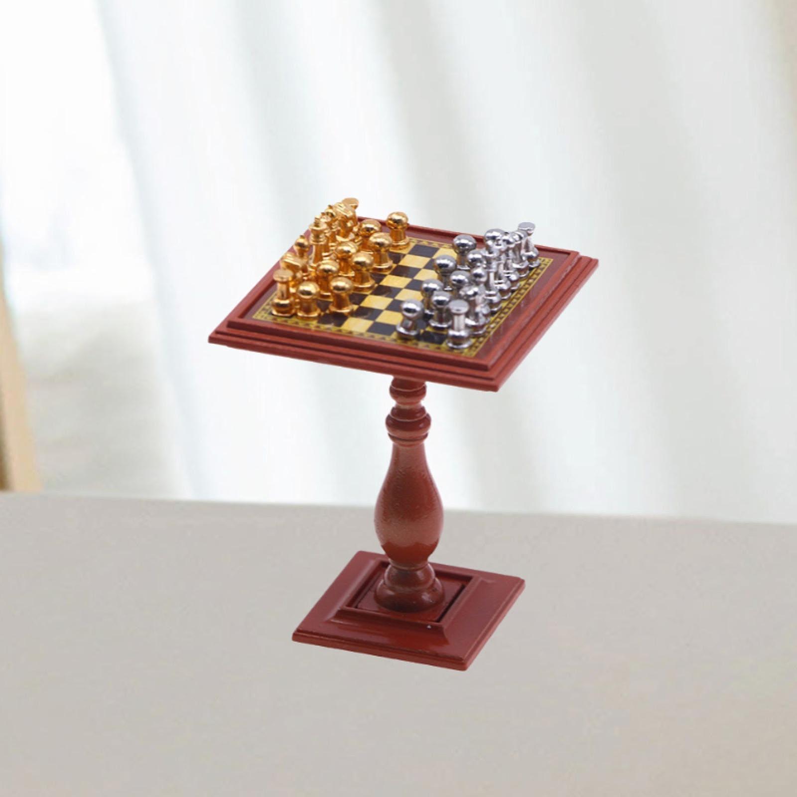 Chess Set Wooden - Juego de Ajedrez Internacional en Miniatura