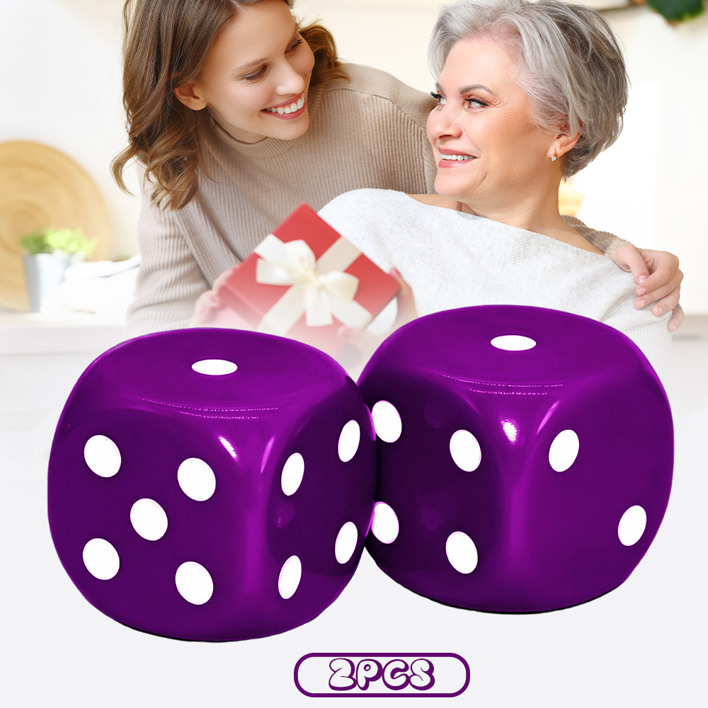 Board Game Dnd - 2 dados morados grandes para juegos