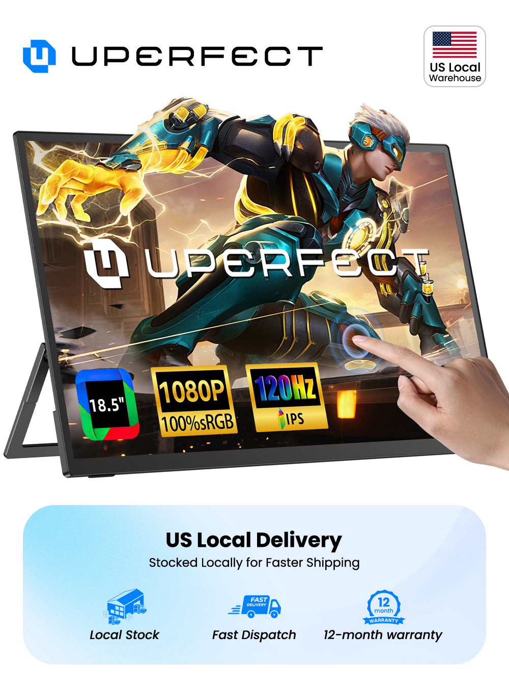 Board Game Journal - Monitor Portátil Uperfect de 18.5 Pulgadas