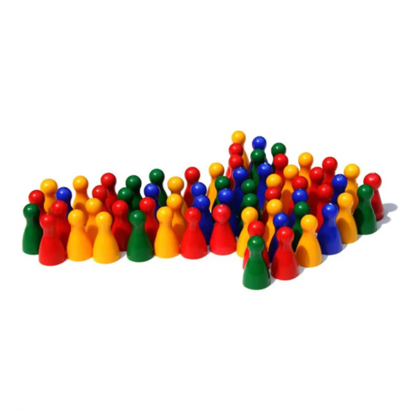 Chess Set Wooden - 10 unids/set piezas de ajedrez coloridas