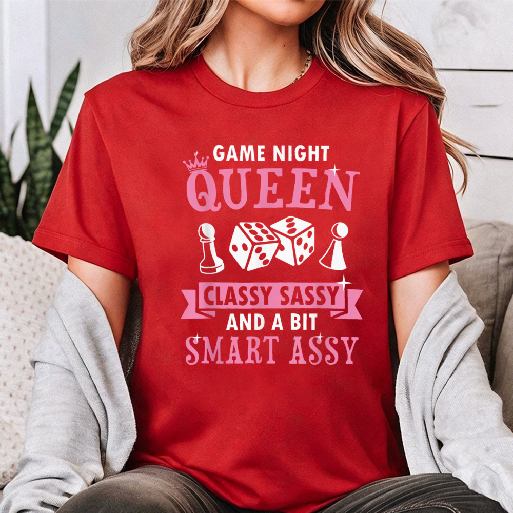 Board Game Queen - Camiseta gráfica para mujer Game Night