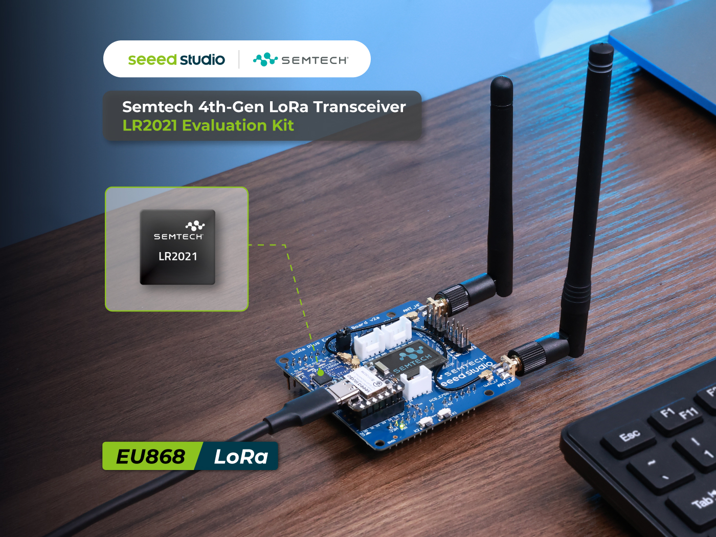 Cooperative Card Game - Kit de evaluación Semtech LR2021 LoRa