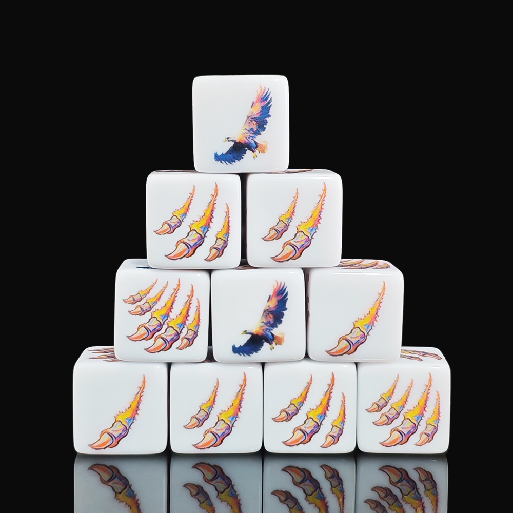 Board Game Print - Juego de 12 dados D6 de