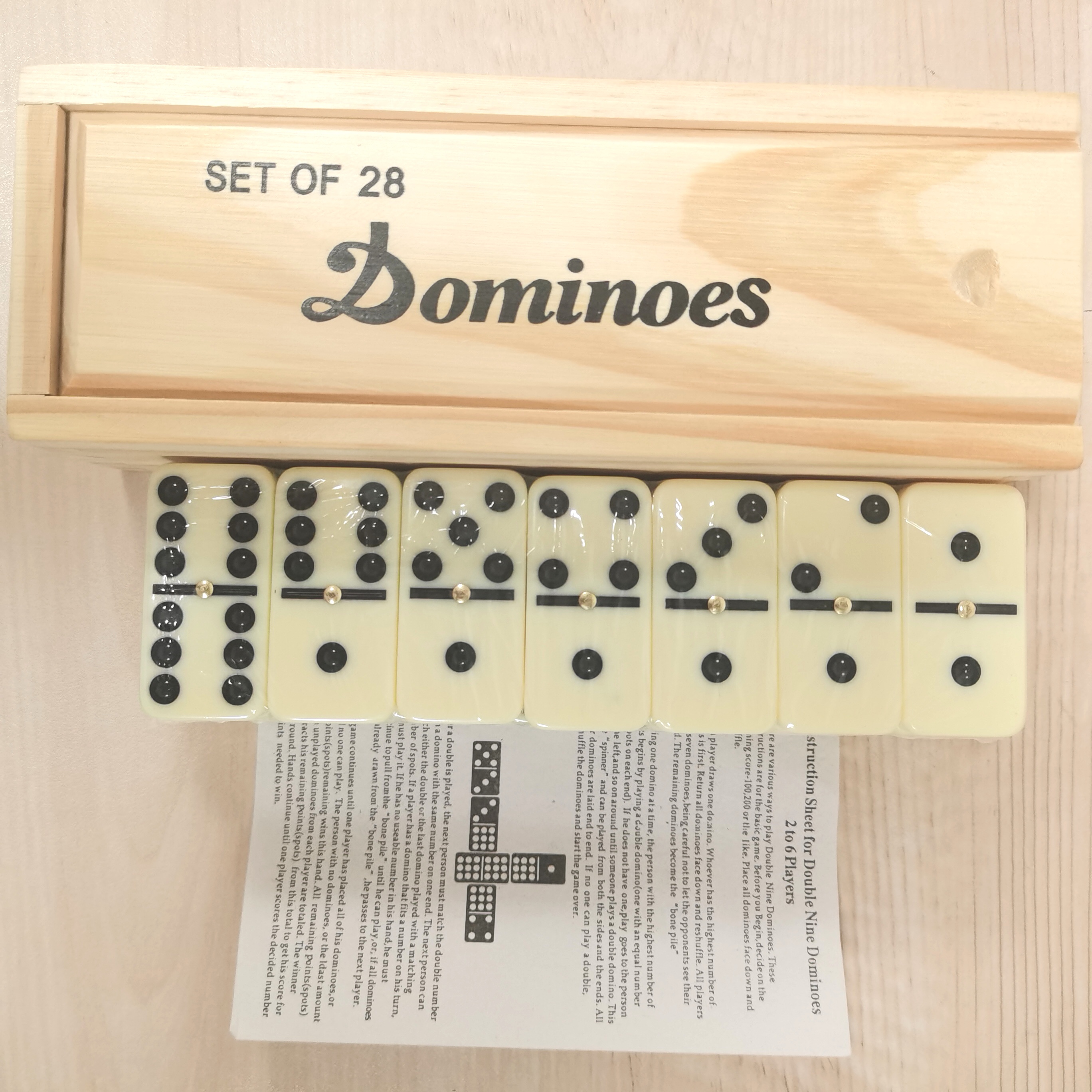 Chess Set Wooden - Marfil doble seis Duo Mino Domino