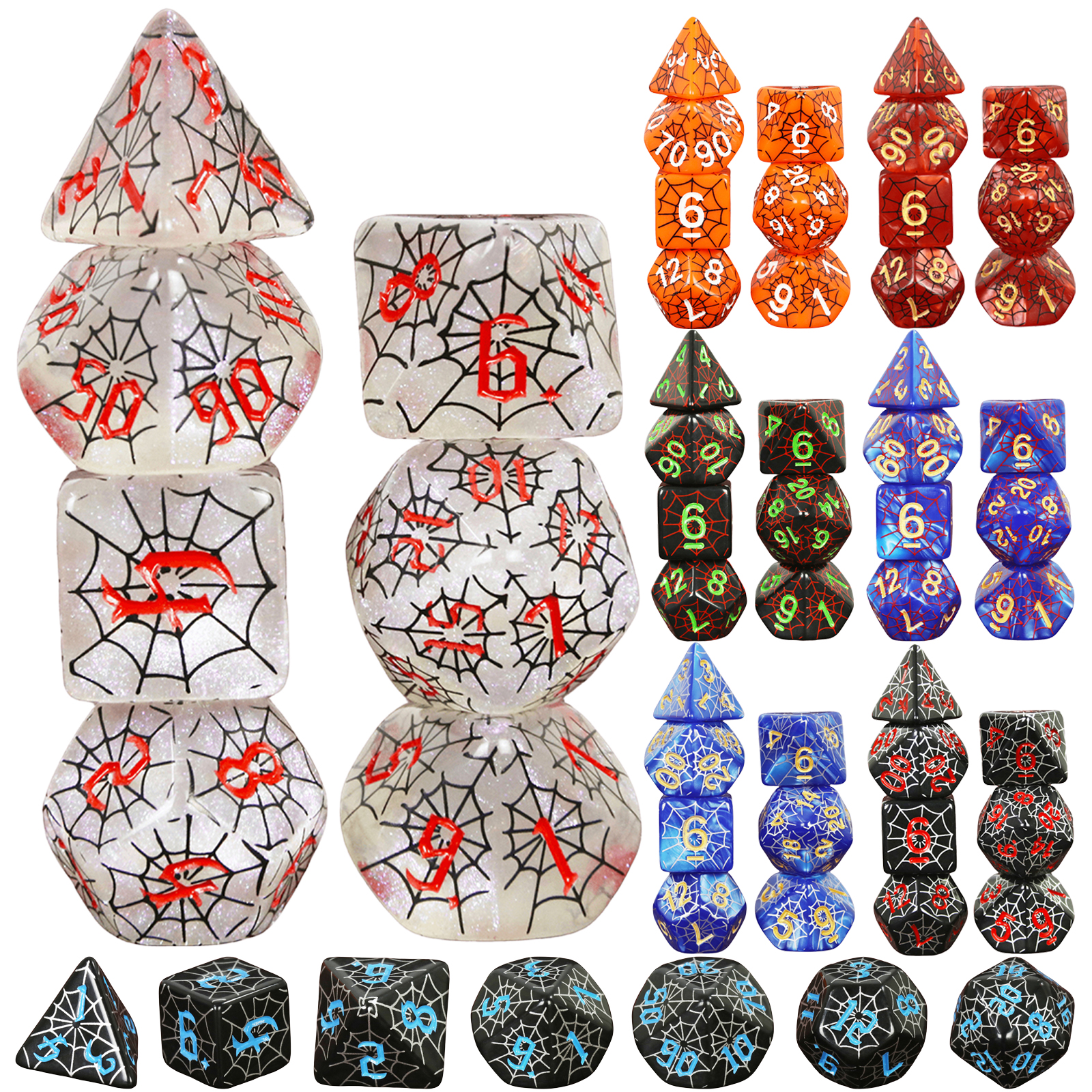 Board Game Web - Juego de dados DND, 7 Uds.,