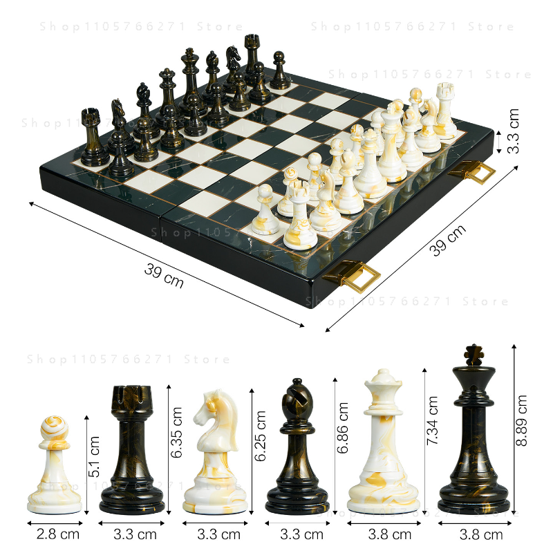 Chess Set Wooden - Juego de Ajedrez de Madera Premium,