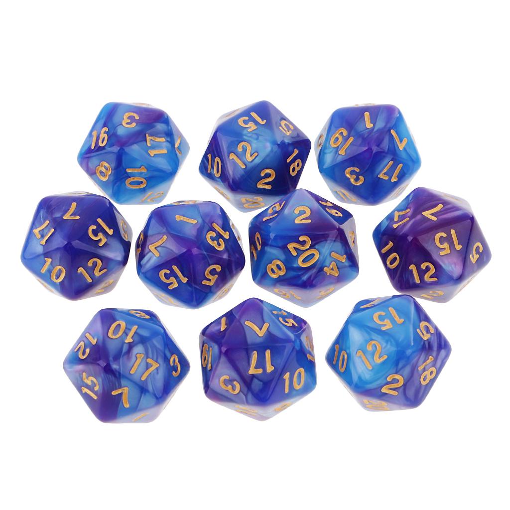 Board Game Electronic Table - 10 Uds dados poliédricos de 20