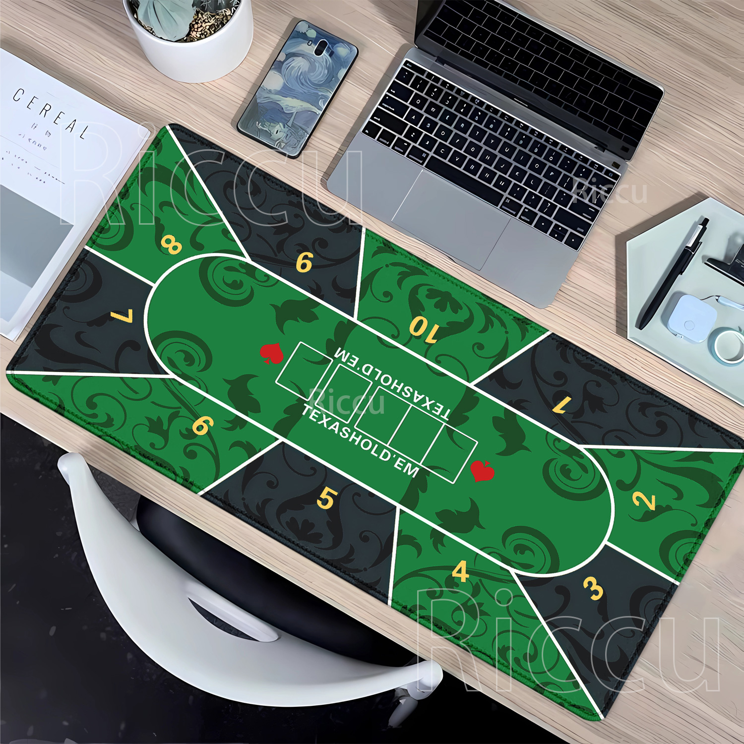 Board Game Print - Alfombrilla de ratón Texas Hold'em poker