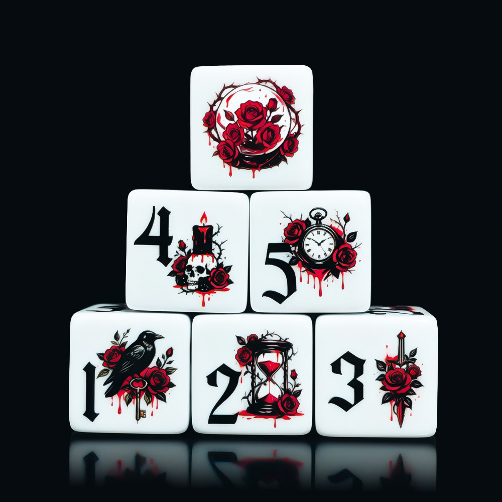 12 dados acrílicos D6 de 16 mm - Board Game Print reseña y precio