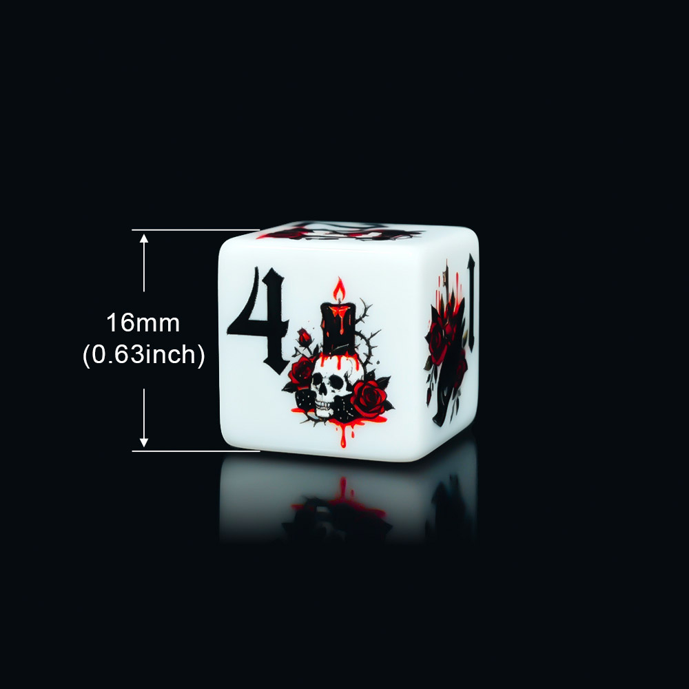 12 dados acrílicos D6 de 16 mm - Board Game Print reseña y precio