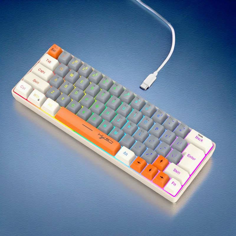 Teclado RGB USB con cable, 63  - Board Game Journal reseña y precio