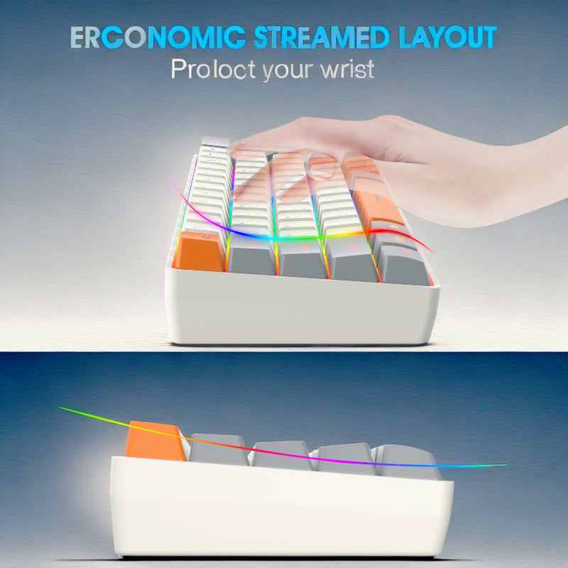 Teclado RGB USB con cable, 63  - Board Game Journal reseña y precio