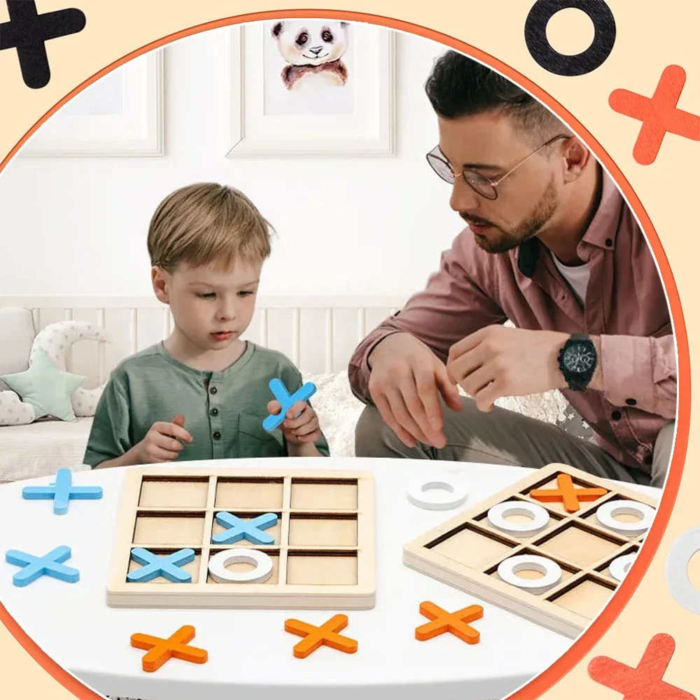 Juego de madera XO Tic Tac Toe - Board Game Ideas reseña y precio