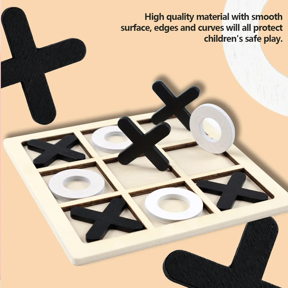 Juego de madera XO Tic Tac Toe - Board Game Ideas reseña y precio