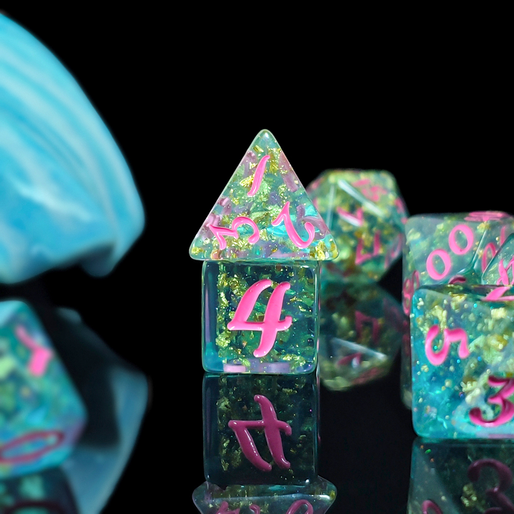 7 unids/set de dados de resina - Board Game Dnd reseña y precio