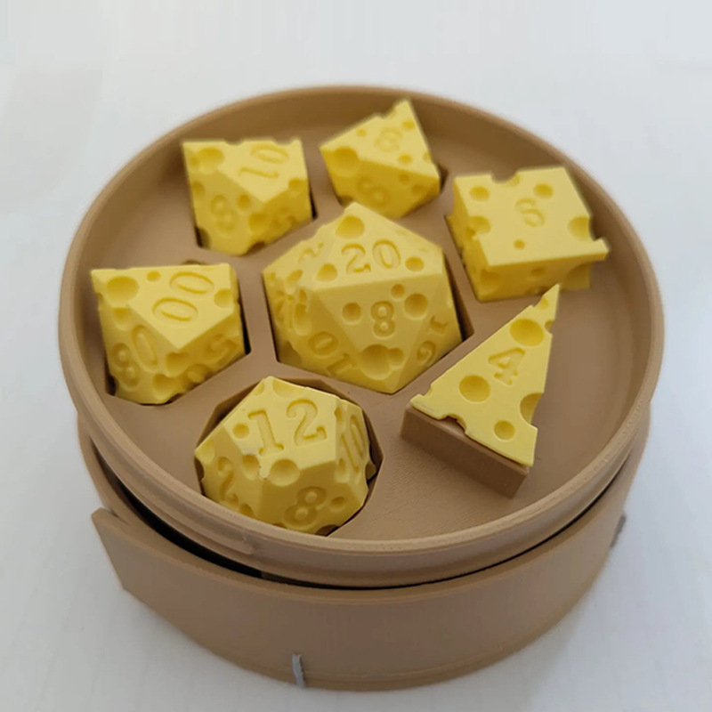 Caja de dados de queso irregul - Board Game Print reseña y precio