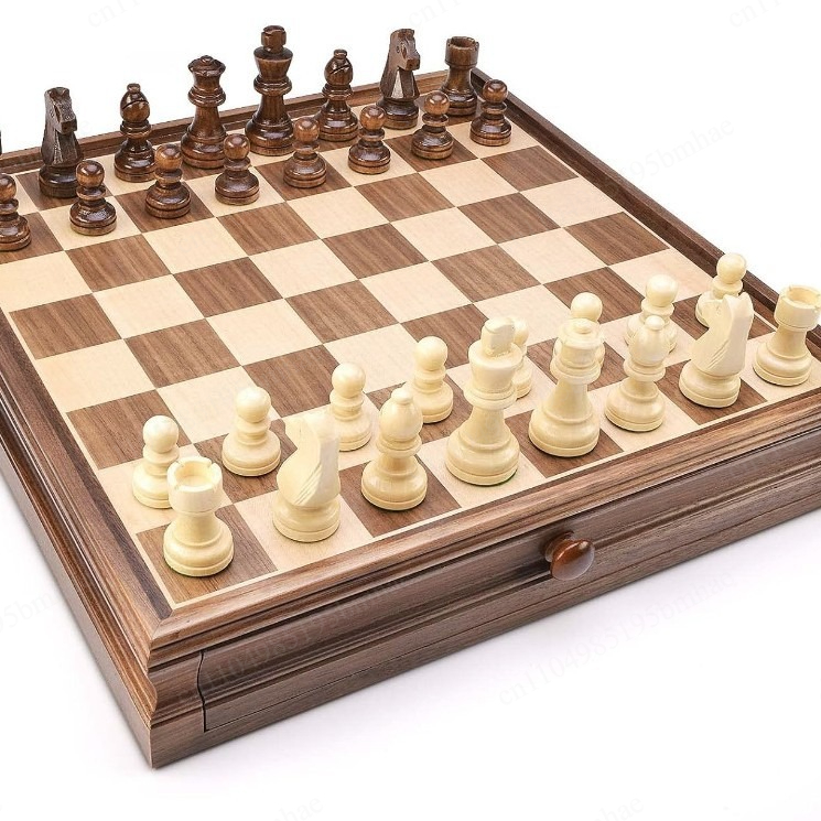 Juego de ajedrez y damas de ma - Chess Set Wooden reseña y precio