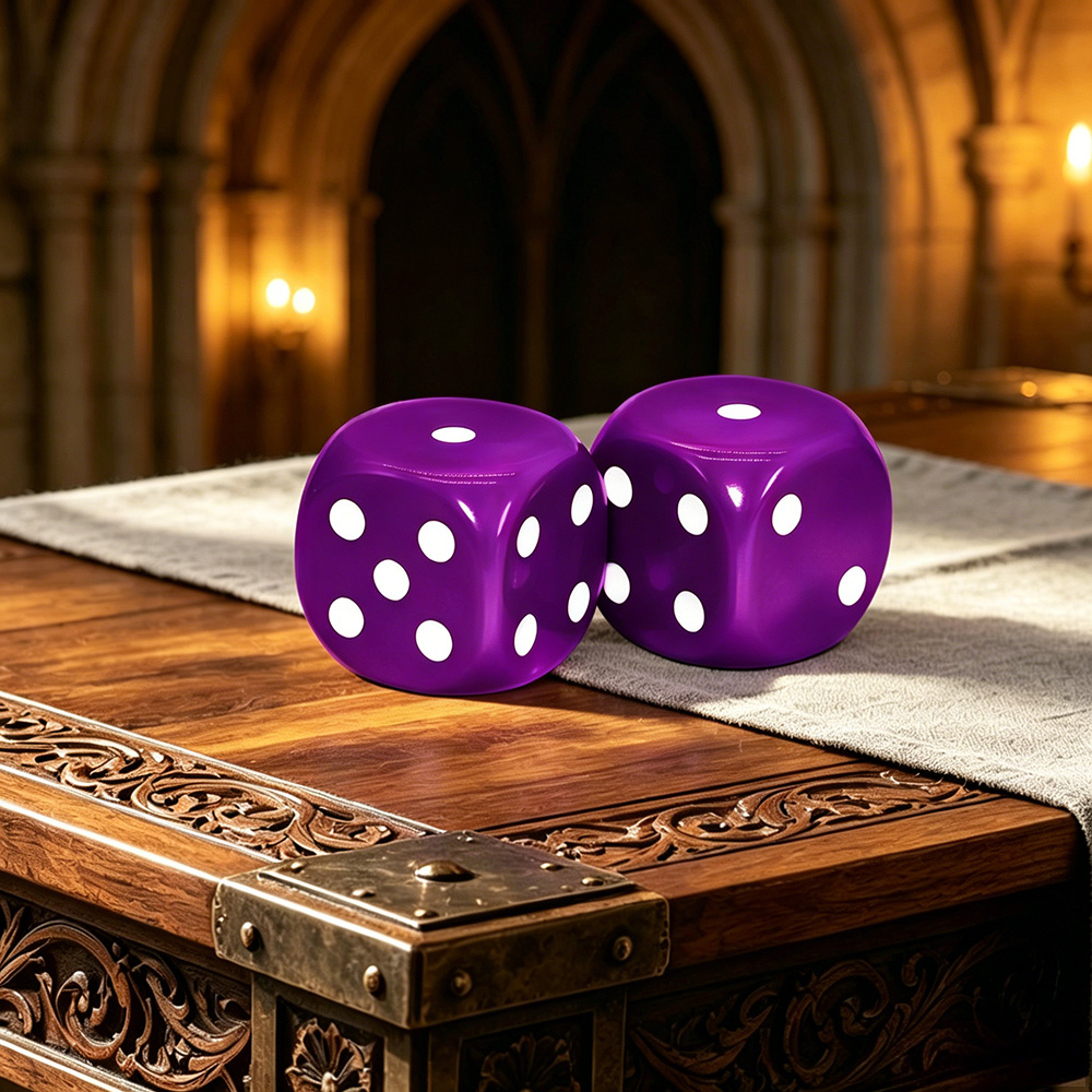 2 dados morados grandes para j - Board Game Dnd reseña y precio