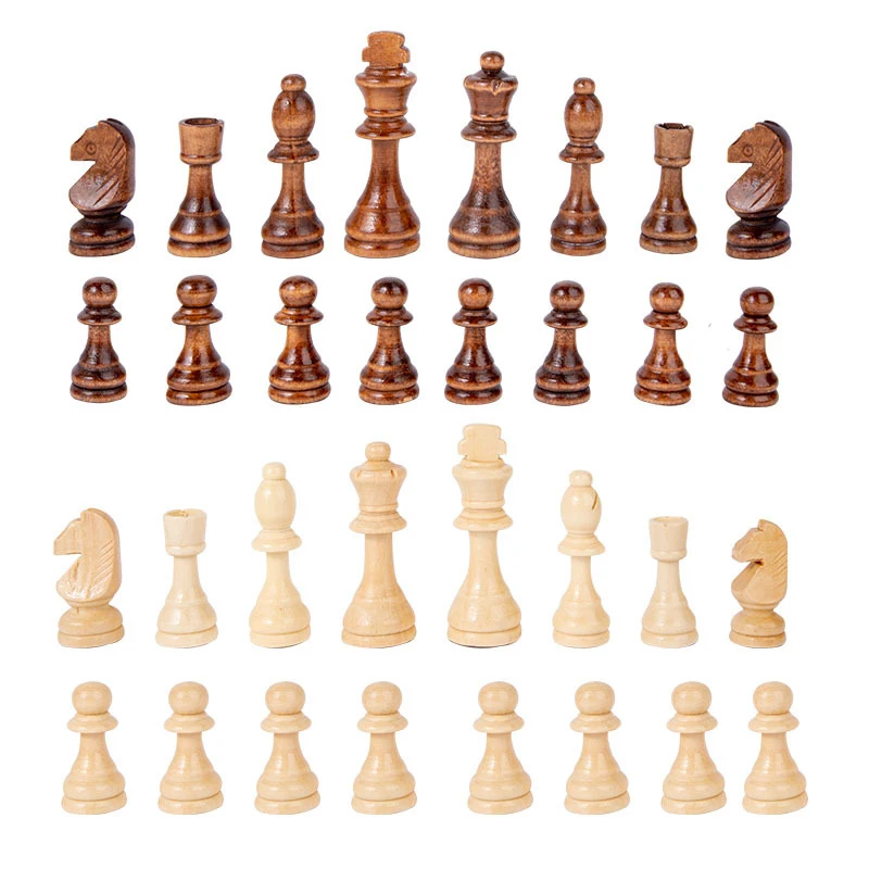 Piezas de ajedrez de madera, f - Board Game Queen reseña y precio