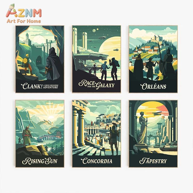AZNM - Póster artístico retro  - Board Game Print reseña y precio
