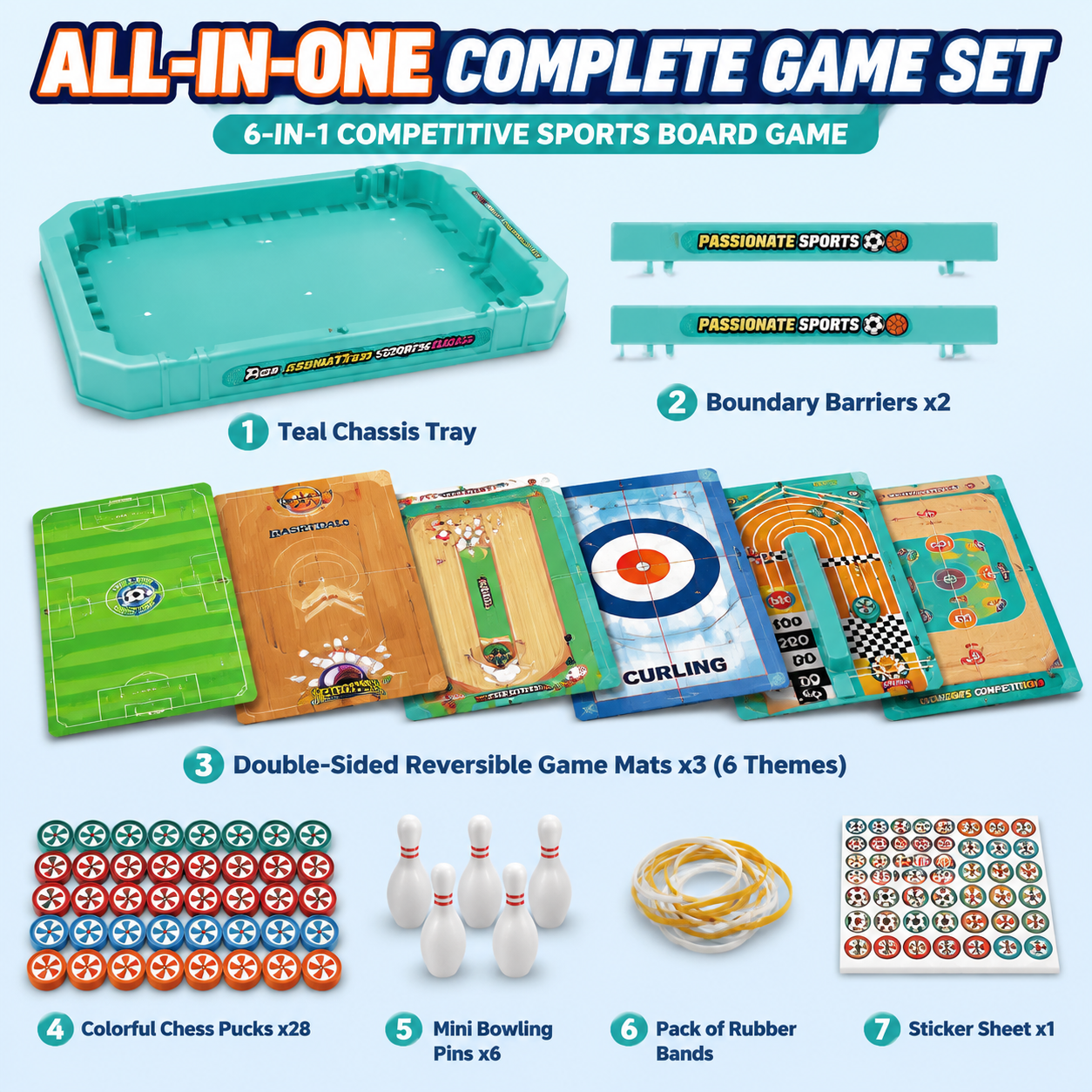 Juego de Mesa Deportivo 6 en 1 - Board Game Electronic Table reseña y precio