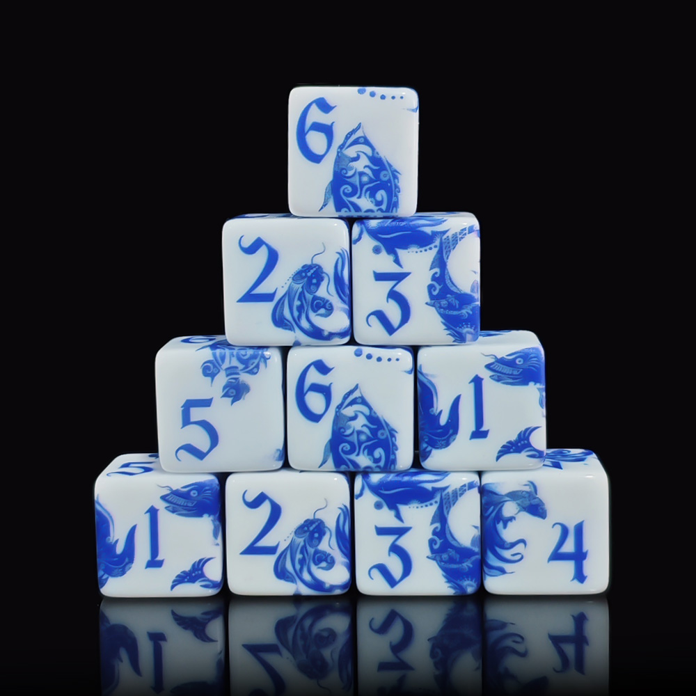 12 dados de porcelana azul y b - Board Game Dnd reseña y precio