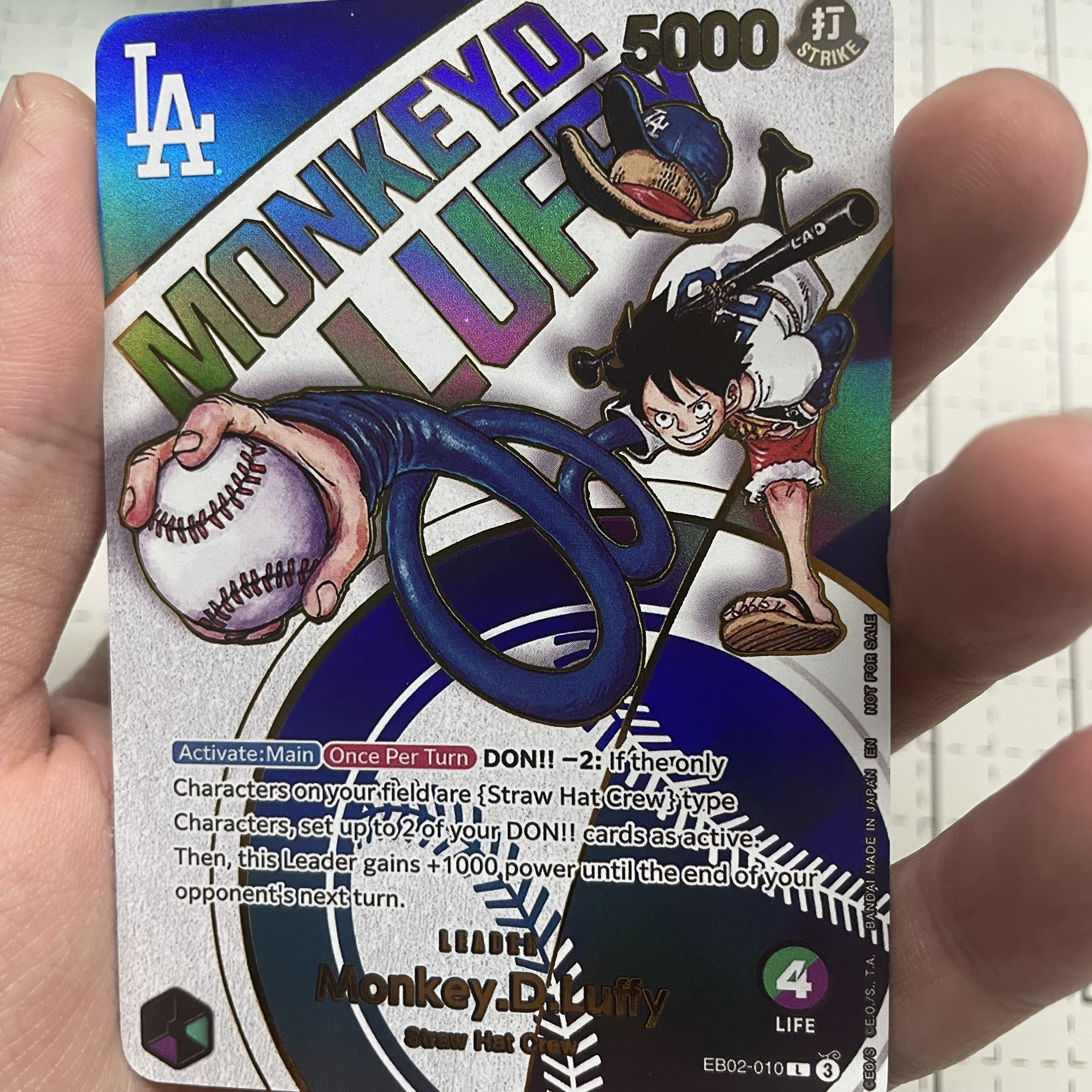 Tarjeta Flash de béisbol Luffy - Board Game English reseña y precio