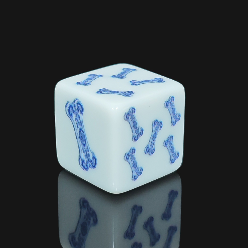 12 dados acrílicos blancos de  - Board Game Print reseña y precio