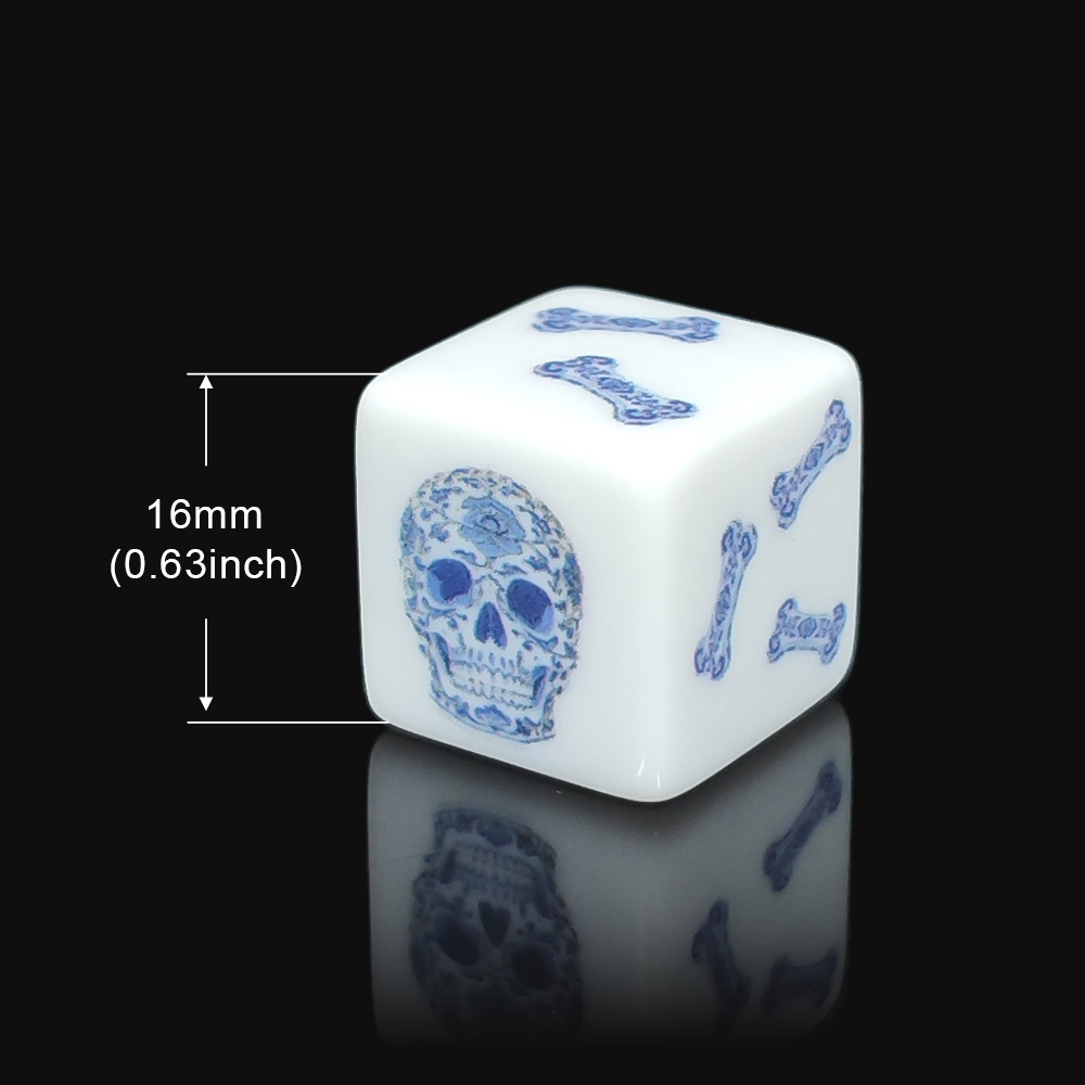 12 dados acrílicos blancos de  - Board Game Print reseña y precio