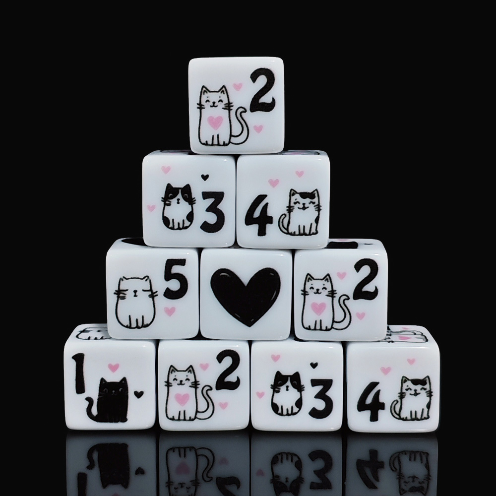 Juego de 12 dados de gato de 1 - Board Game Dnd reseña y precio