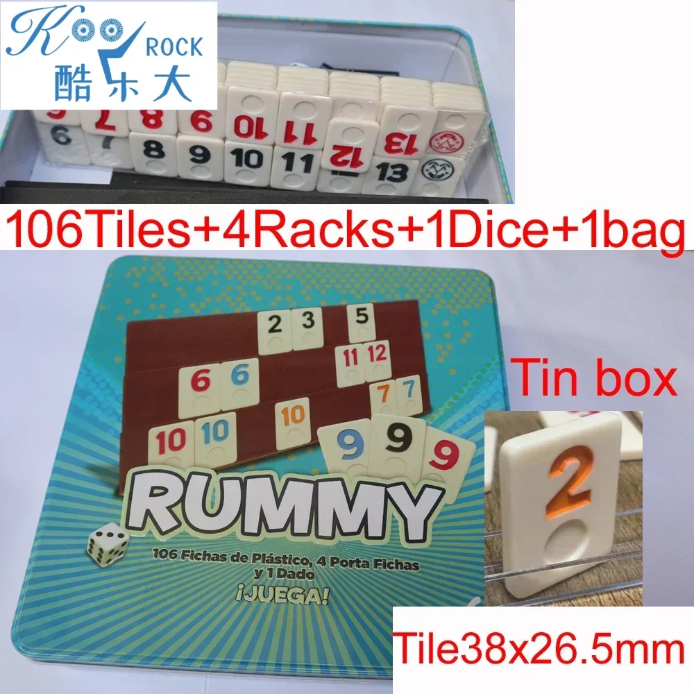 106 Tiles Digital Rummy con 4  - Board Game Instruction reseña y precio