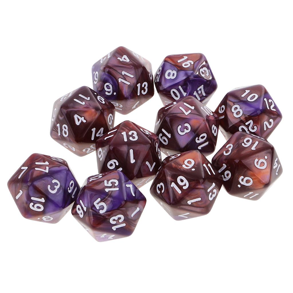 10 Uds dados poliédricos de 20 - Board Game Electronic Table reseña y precio