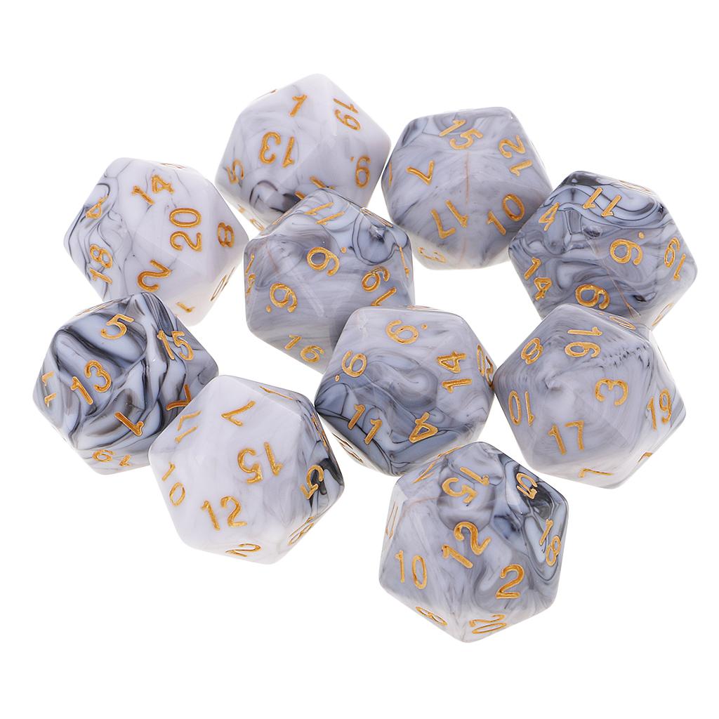 10 Uds dados poliédricos de 20 - Board Game Electronic Table reseña y precio