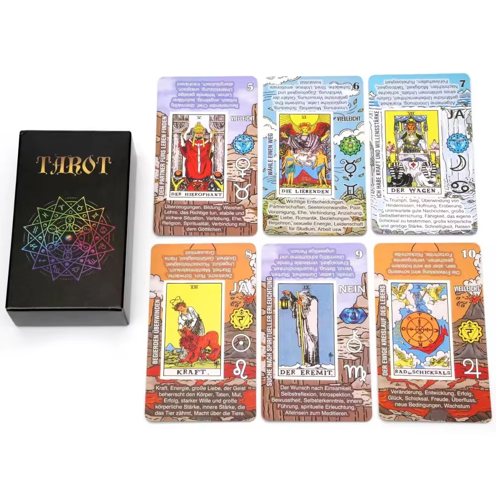  Cartas de tarot alemanas, ju - Board Game Instruction reseña y precio