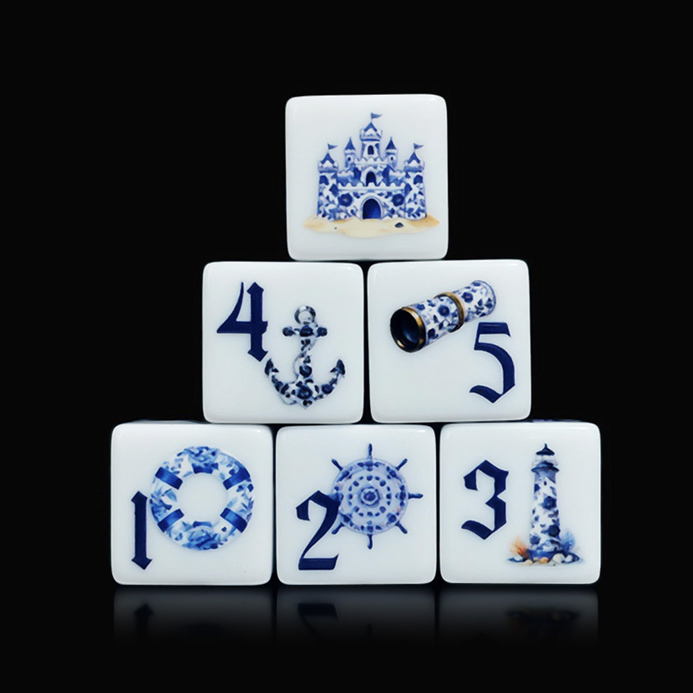 12 dados acrílicos náuticos az - Board Game Print reseña y precio