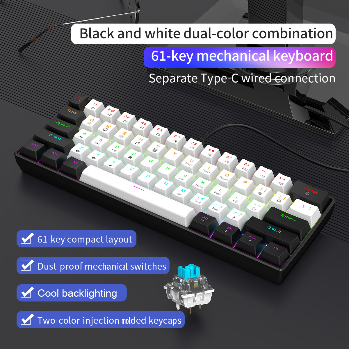 Teclado Mecánico Gamer 60% Min - Board Game Journal reseña y precio