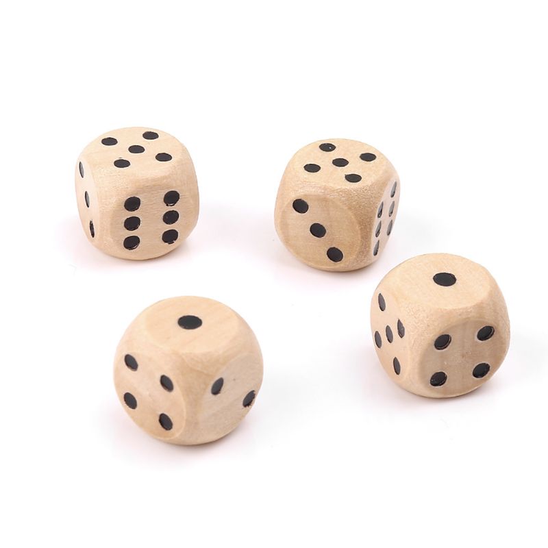 Dados madera 6 caras D6, 10 Ud - Board Game Loop reseña y precio